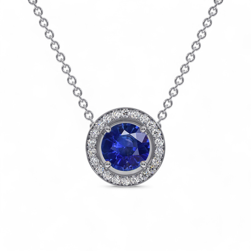 Anh&auml;nger Mon amour Blauer Saphir