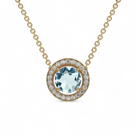 pendentif mon amour Aigue-marine