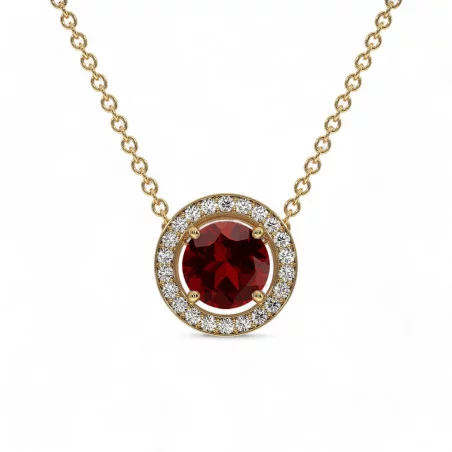 pendentif mon amour Grenat