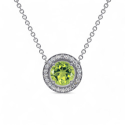 pendentif mon amour p&eacute;ridot - Collection Bijoux Celinni
