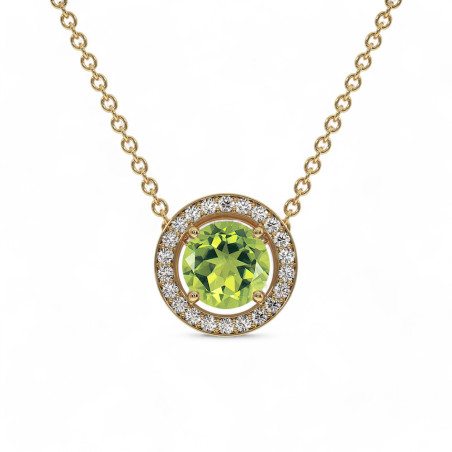 pendentif mon amour p&eacute;ridot