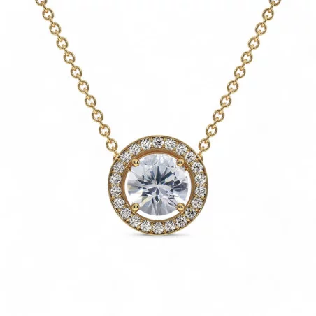pendentif mon amour saphir blanc