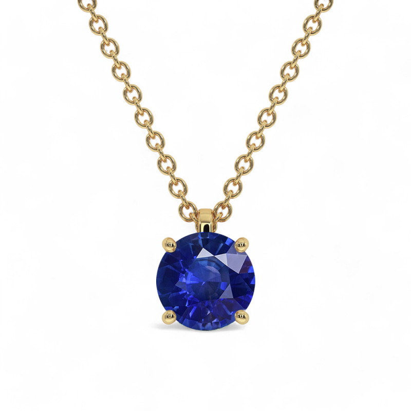 Pendentif Saphir En Or 18 Carats - Occasion, Belle Pièce De Joaillerie Française