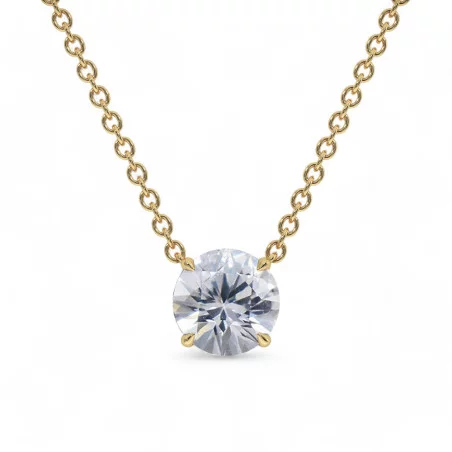 Pendentif Promesse Saphir blanc
