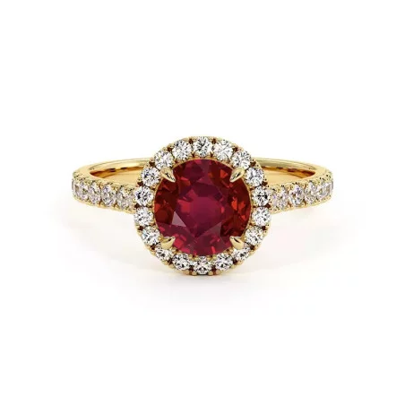 Ma Vie Round Solitaire Natural Ruby