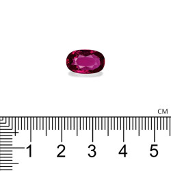 Ovale geslepen Rubelliet Magenta Paars 4.28 karaat