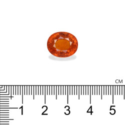 Ovale oranje spessartiet van 11,88 karaat