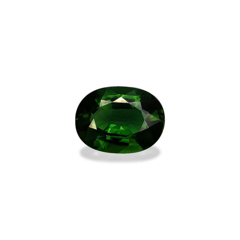 OVAL-cut Chrome Tourmaline Basil Green 3.24 carats