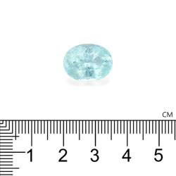 Ovale Baby Blauwe Paraiba Toermalijn van 9,69 karaat