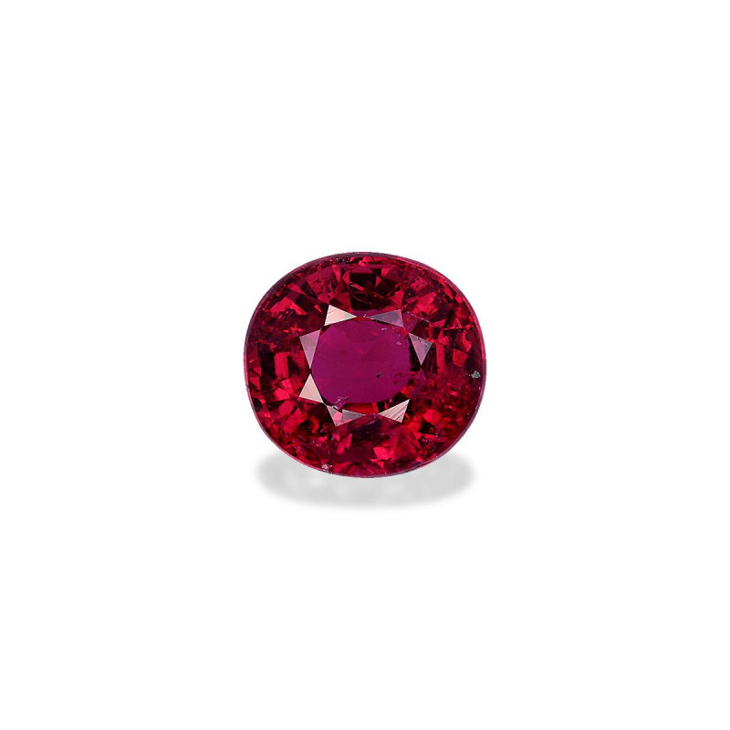 红碧榴石 taille 椭圆形 强烈的粉红色红色 2.47 carats