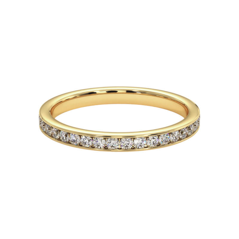 Mon Tr&eacute;sor Ehering Naturdiamanten rundum 18K Gold | Celinni