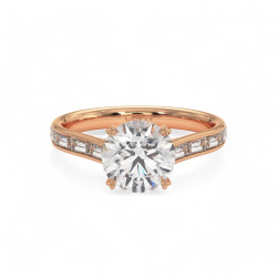 Mon Trésor baguette diamanten solitaire verlovingsring | Celinni