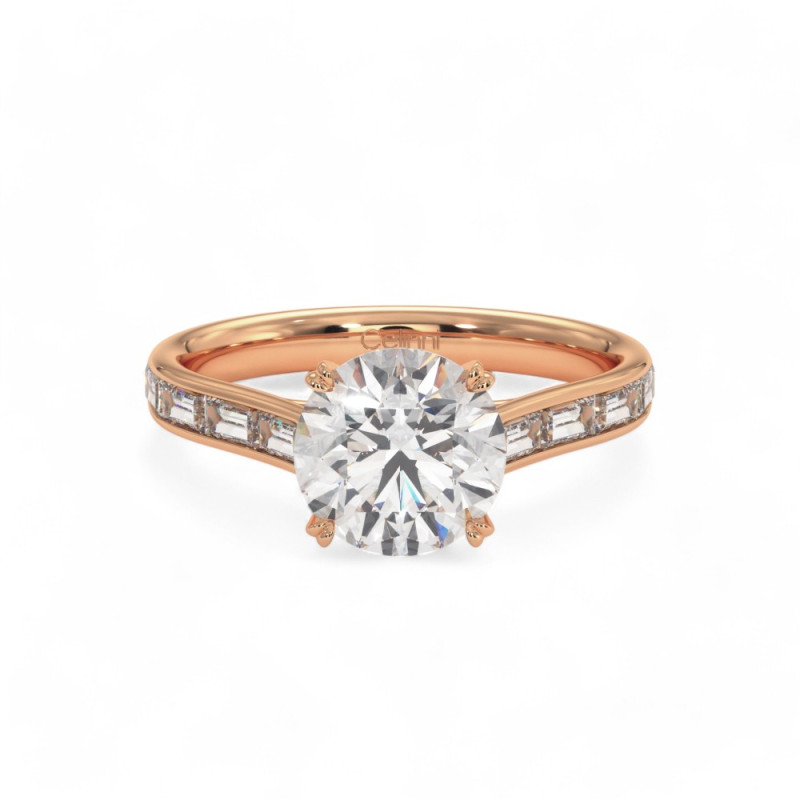 Mon Trésor baguette diamanten solitaire verlovingsring | Celinni