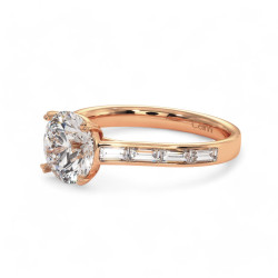 Mon Trésor baguette diamanten solitaire verlovingsring | Celinni