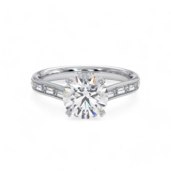 Mon Trésor baguette diamanten solitaire verlovingsring | Celinni