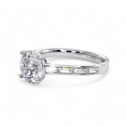 Mon Trésor baguette diamanten solitaire verlovingsring | Celinni