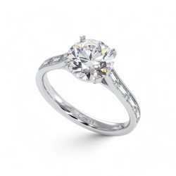 Mon Trésor baguette diamanten solitaire verlovingsring | Celinni