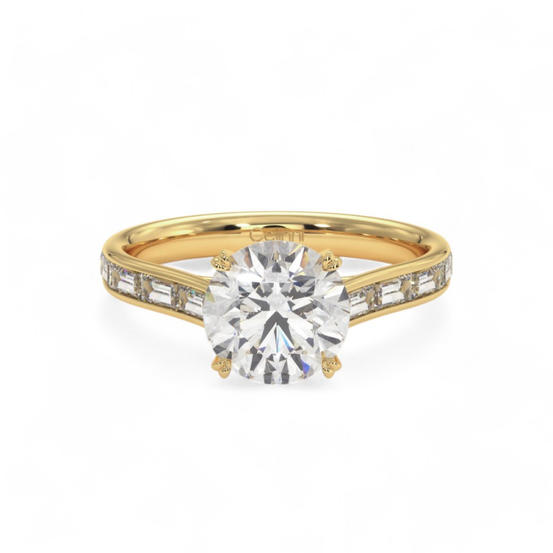 Mon Trésor baguette diamanten solitaire verlovingsring | Celinni