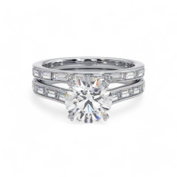 Mon Trésor baguette diamanten solitaire verlovingsring | Celinni