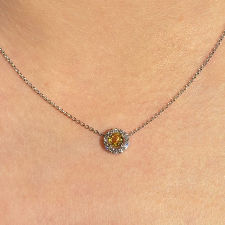VENTE FLASH: Pendentif Ma Vie Saphir Jaune