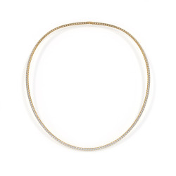 Collar Riviera de Diamantes Naturales en Oro Amarillo 18K