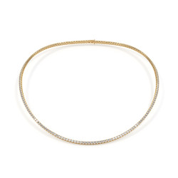 Riviercollier van Natuurlijke Diamanten in 18K Geelgoud