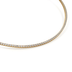 Riviercollier van Natuurlijke Diamanten in 18K Geelgoud