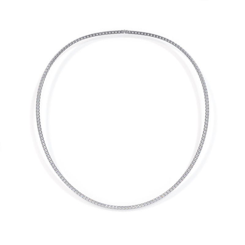 Diamanten-Rivierencollier Promesse aus 18K Weißgold– Celinni