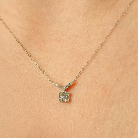 Vente Flash : Pendentif Alexa en or Blanc 18 carats avec diamants naturels