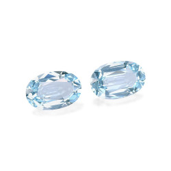 Ovaal geslepen hemelsblauwe Aquamarijn van 5,47 karaat