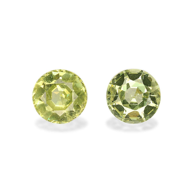 Granate Grosularia taille ROND Vert P&acirc;le 2.57 carats