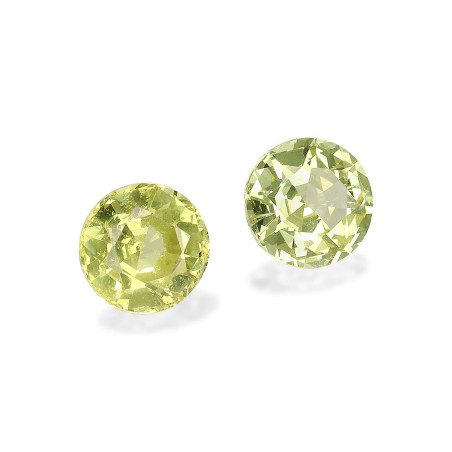 Granate Grosularia taille ROND Vert P&acirc;le 2.57 carats
