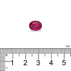 Ovale geslepen Rubelliet Bubblegum Roze 2,26 karaat