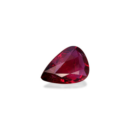 Pear-cut Mozambique Ruby Red 4.04 carats