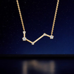 Anh&auml;nger Widder in Gold und Diamanten - Astrologie und Eleganz