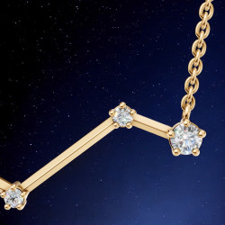 Anh&auml;nger Widder in Gold und Diamanten - Astrologie und Eleganz