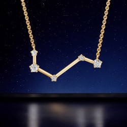 Anh&auml;nger Widder in Gold und Diamanten - Astrologie und Eleganz