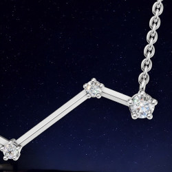 Anh&auml;nger Widder in Gold und Diamanten - Astrologie und Eleganz
