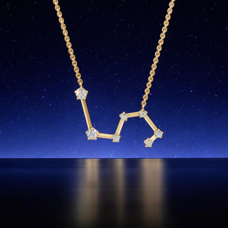 قلادة ألماس برج الأسد – قلادات فلكية Celinni