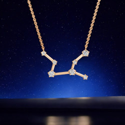 قلادة ألماس برج العذراء – قلادات فلكية Celinni