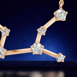 قلادة ألماس برج العذراء – قلادات فلكية Celinni