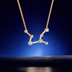 قلادة ألماس برج العذراء – قلادات فلكية Celinni