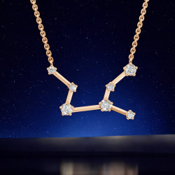 قلادة ألماس برج العذراء – قلادات فلكية Celinni