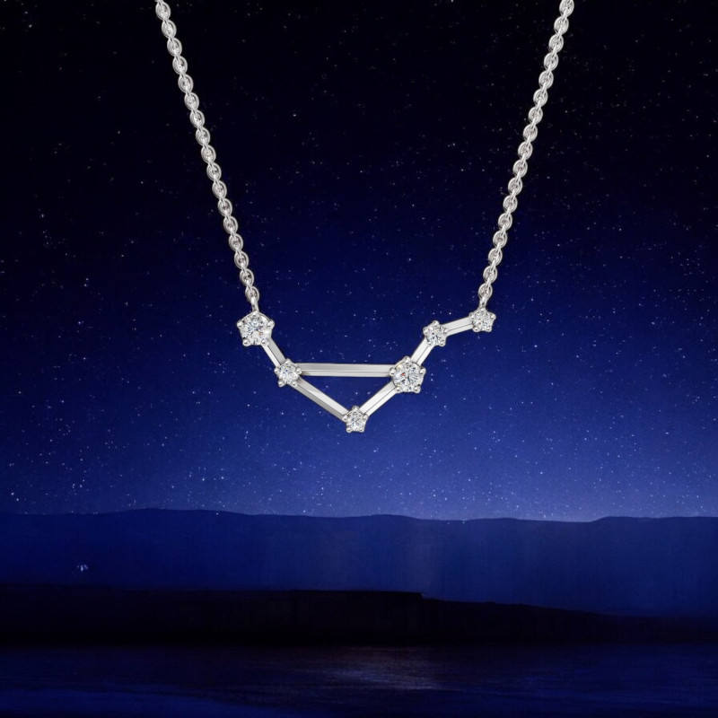 قلادة ألماس برج الميزان – قلادات فلكية من Celinni