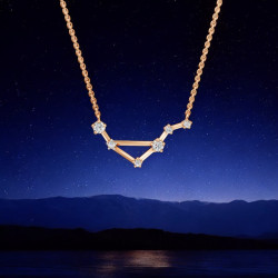 قلادة ألماس برج الميزان – قلادات فلكية من Celinni