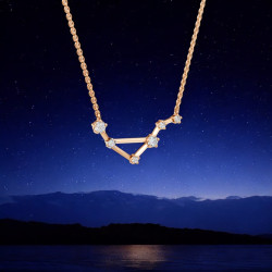 قلادة ألماس برج الميزان – قلادات فلكية من Celinni