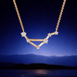قلادة ألماس برج الميزان – قلادات فلكية من Celinni