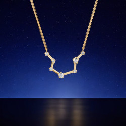 Diamant-Anh&auml;nger Wassermann in Gold - Ein moderner und inspirierender astrologischer Schmuck