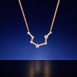 Diamant-Anh&auml;nger Wassermann in Gold - Ein moderner und inspirierender astrologischer Schmuck