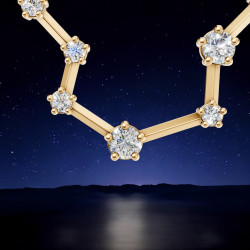 Diamant-Anh&auml;nger Wassermann in Gold - Ein moderner und inspirierender astrologischer Schmuck